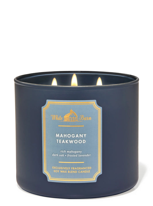 Mahogany Teakwood 3-Wick Candle 14.5 Oz