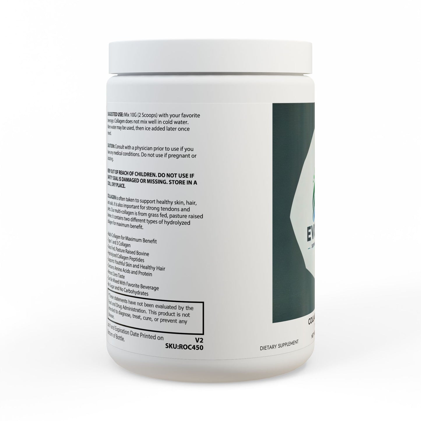 Collagen Peptides Type I & III Supplement (350g, 12.3oz)