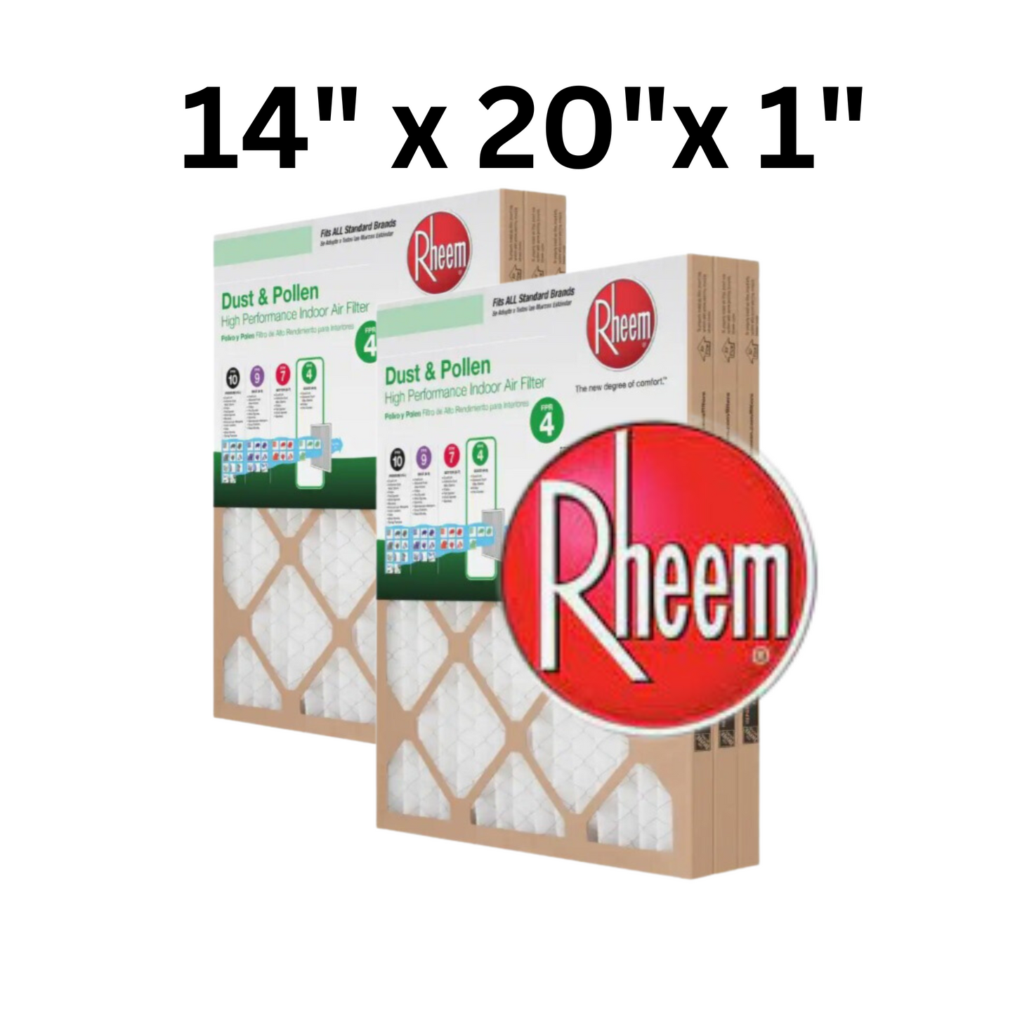 Rheem MERV 4 Air Filter – 6 Pack | Essential Home Air Quality Solution