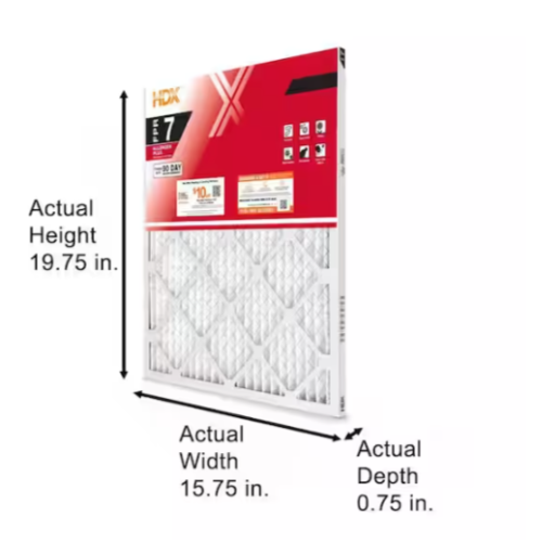 16 in. x 20 in. x 1 in. Allergen Plus Pleated Furnace Air Filter FPR 7, MERV 11 (2-Pack)