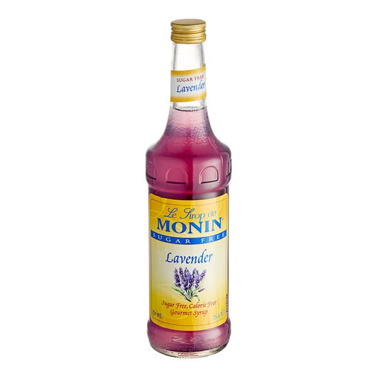 Monin - Sugar Free Lavender Syrup, Aromatic and Floral, Natural Flavors, Great for Cocktails, Lemonades, and Sodas, Non-GMO, Gluten-Free (Glass, 750 mL)