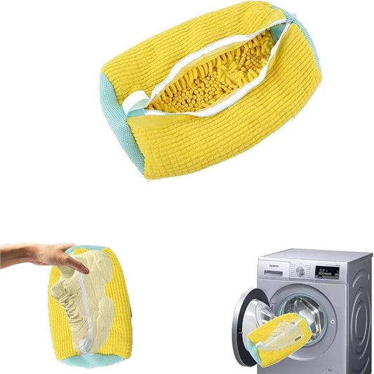 Reusable Shoe Washing Bag for All Types and Sizes of Shoes (1pc Yellow)