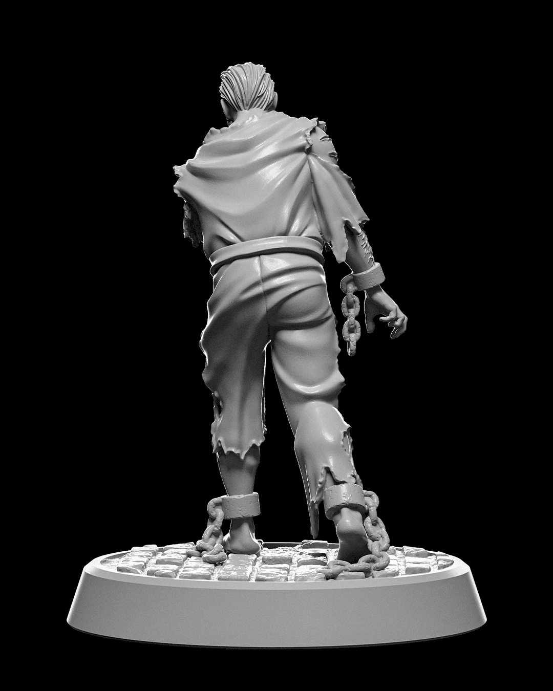 Cursed Prisoner Miniature – 32mm Scale for Tabletop RPGs