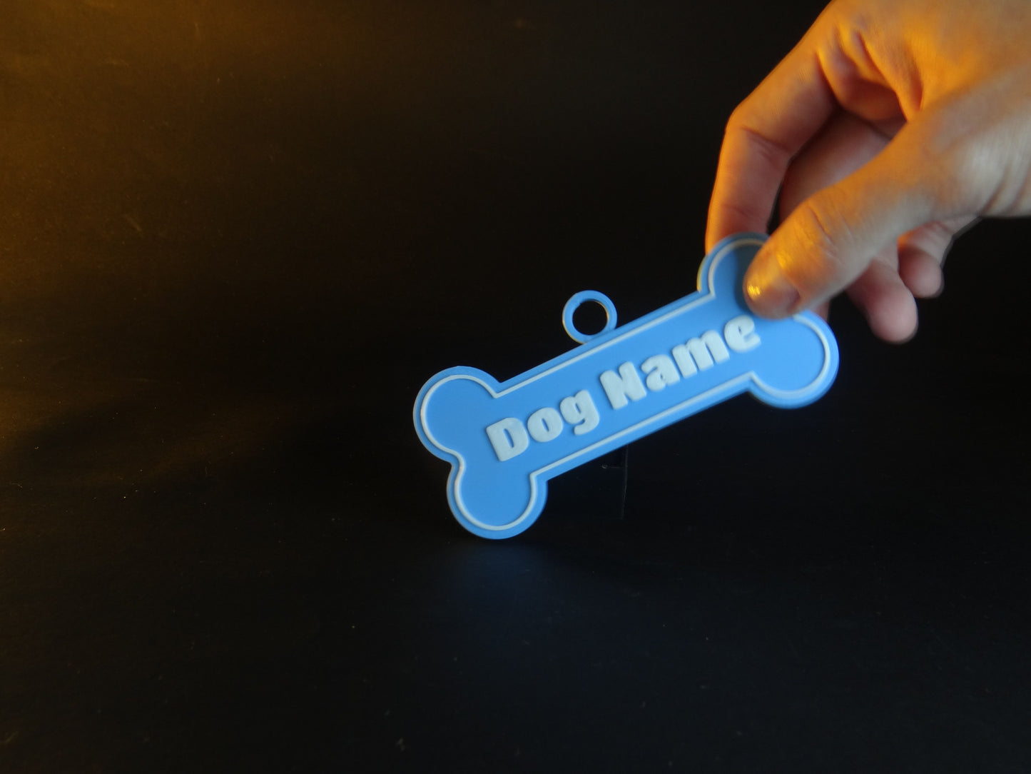 Customizable 3D Printed Dog Tag – Personalized & Lightweight