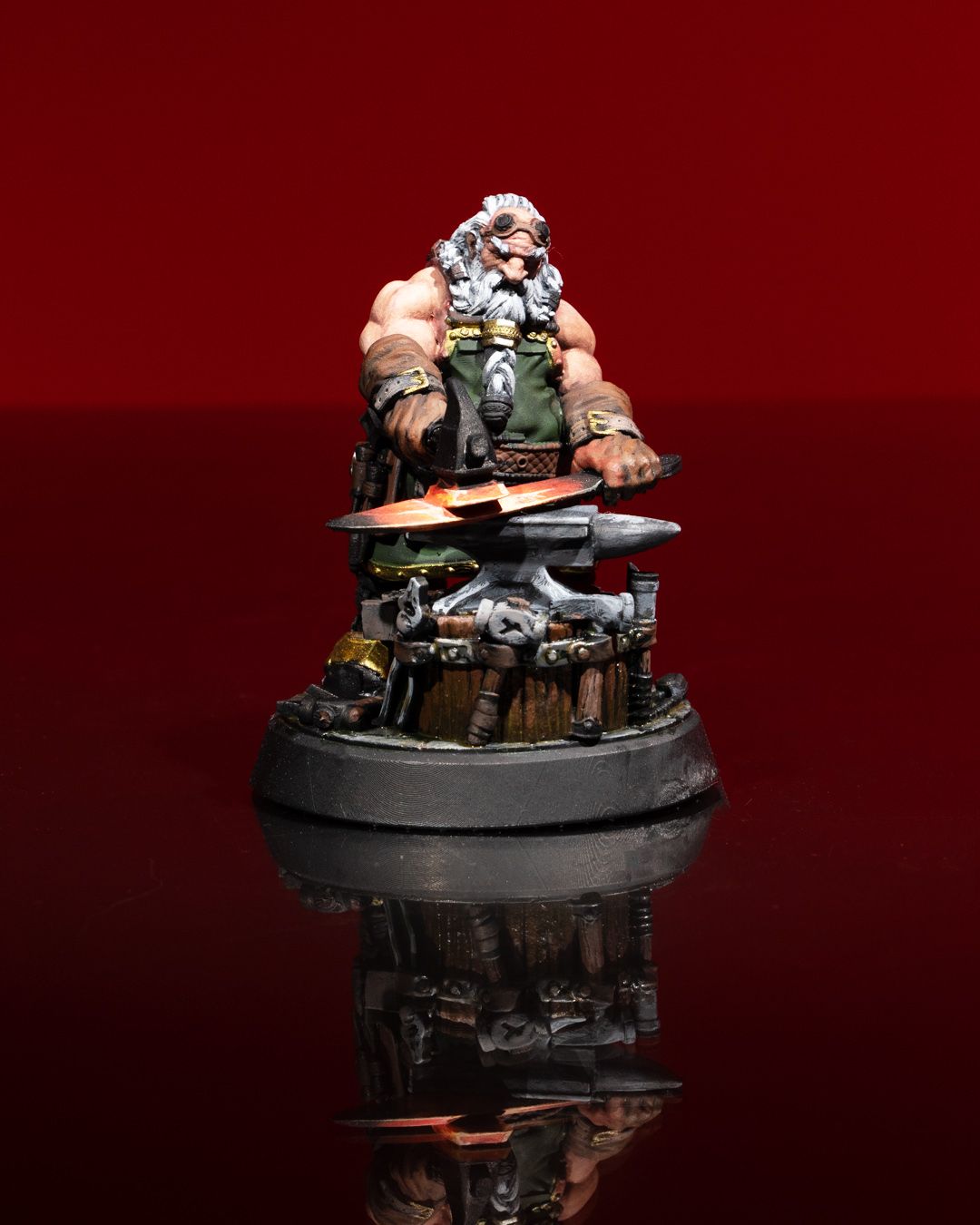 Dwarf Blacksmith Miniature, Resin Figure, Perfect for Tabletop RPGs, Wargames, and Painting