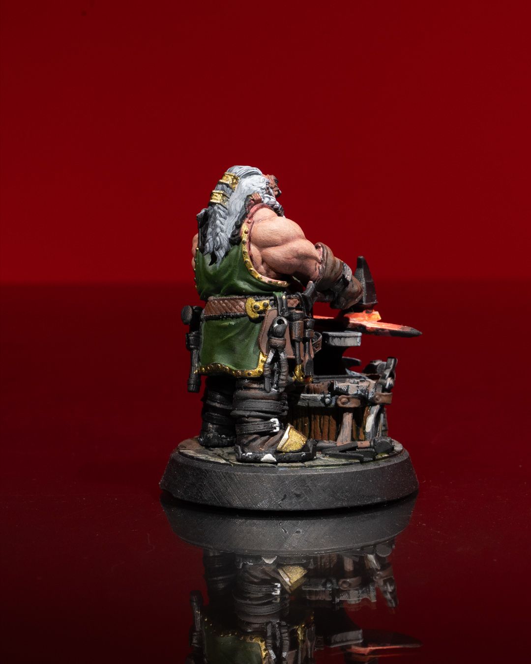 Dwarf Blacksmith Miniature, Resin Figure, Perfect for Tabletop RPGs, Wargames, and Painting