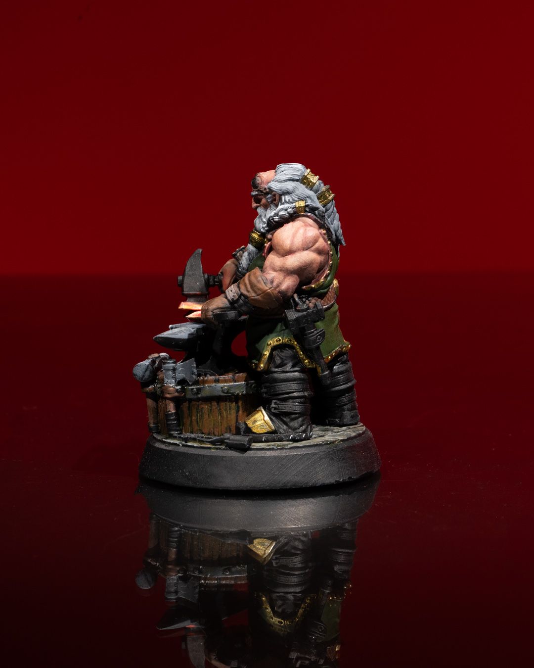 Dwarf Blacksmith Miniature, Resin Figure, Perfect for Tabletop RPGs, Wargames, and Painting