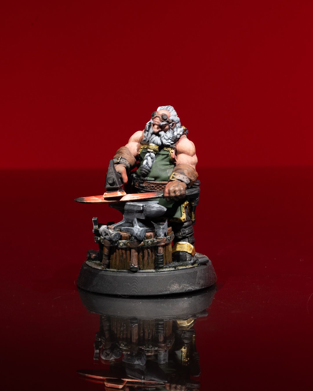 Dwarf Blacksmith Miniature, Resin Figure, Perfect for Tabletop RPGs, Wargames, and Painting