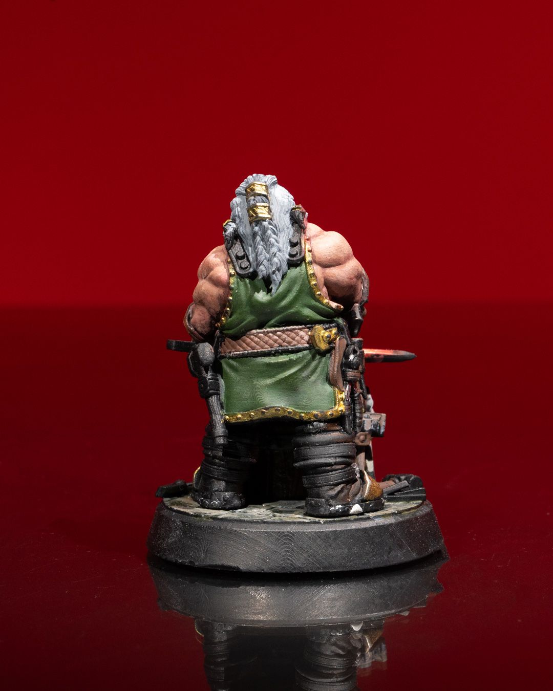 Dwarf Blacksmith Miniature, Resin Figure, Perfect for Tabletop RPGs, Wargames, and Painting