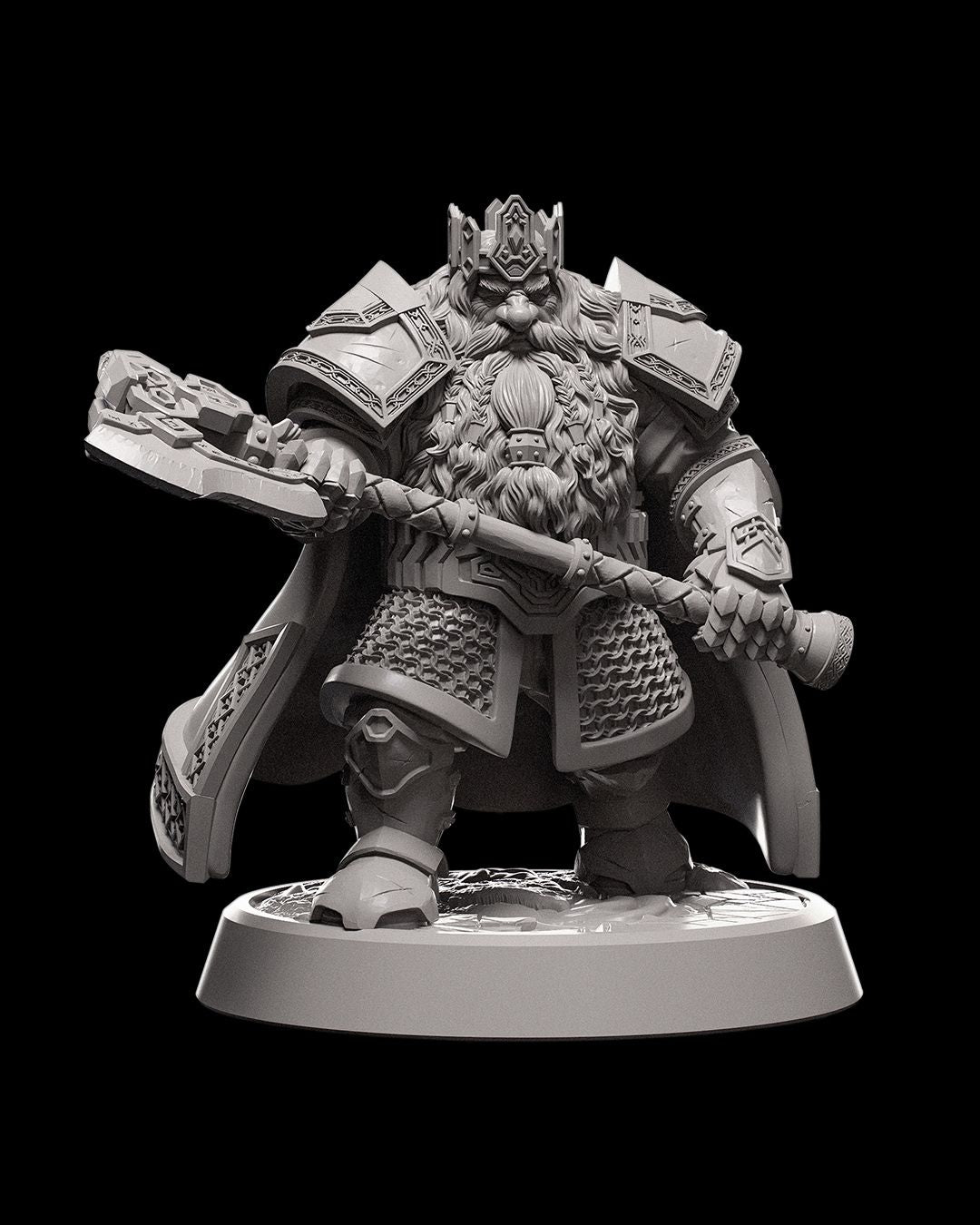 Dwarf King Miniature - High-Detail Resin Figure for Tabletop RPGs and Wargames