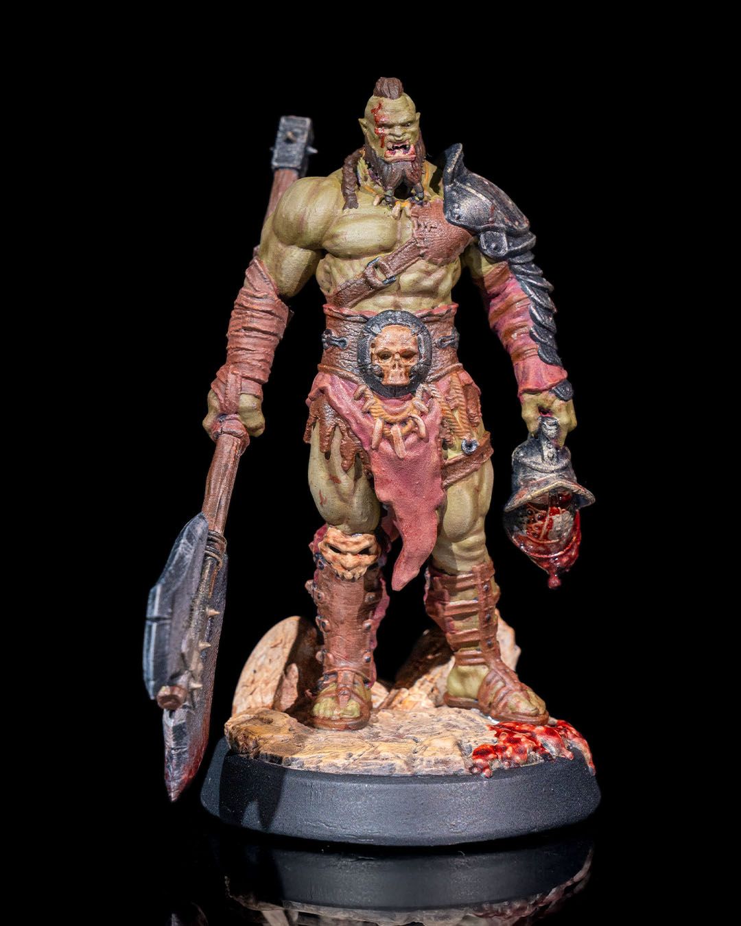 Savage Orc Warlord Miniature