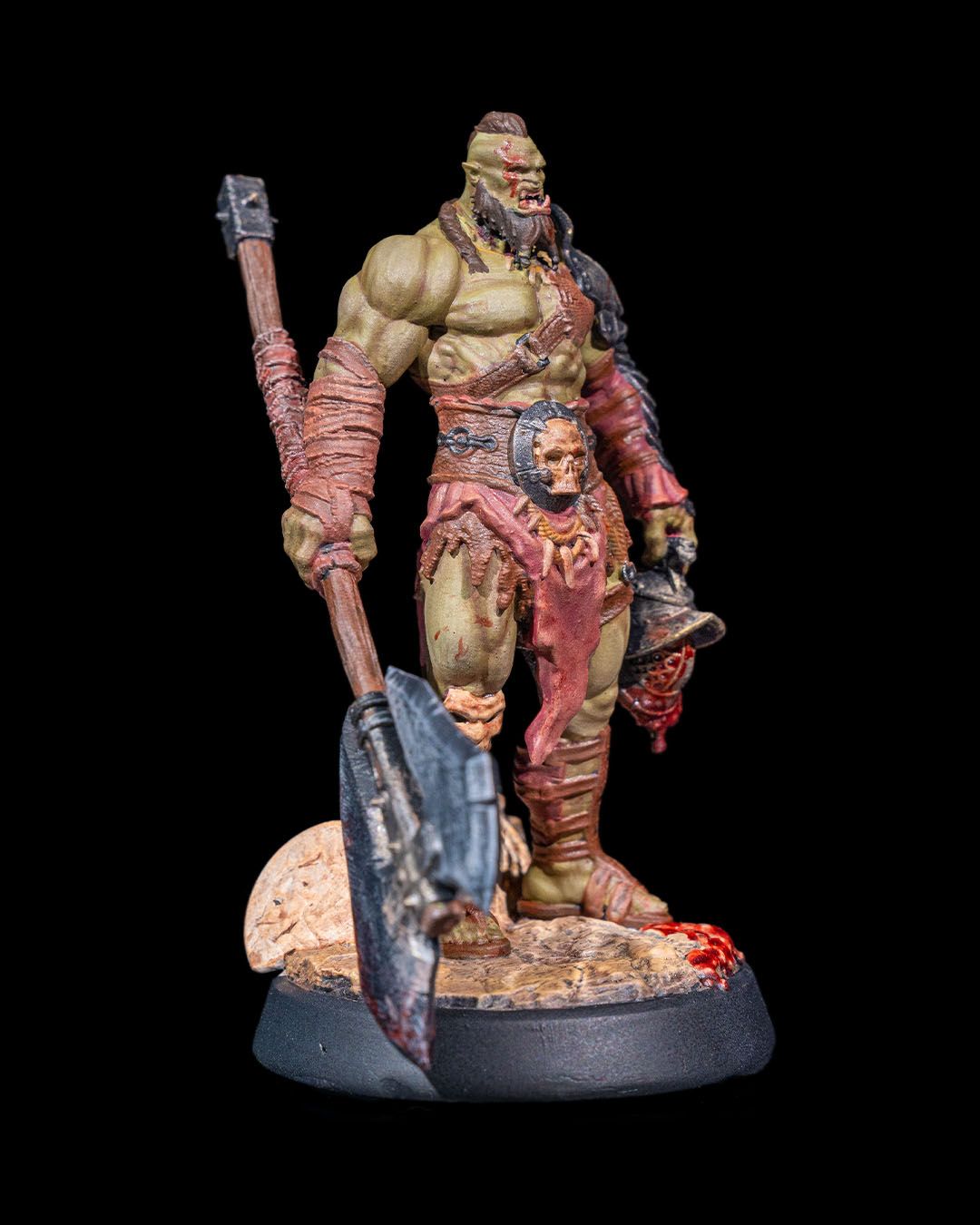 Savage Orc Warlord Miniature