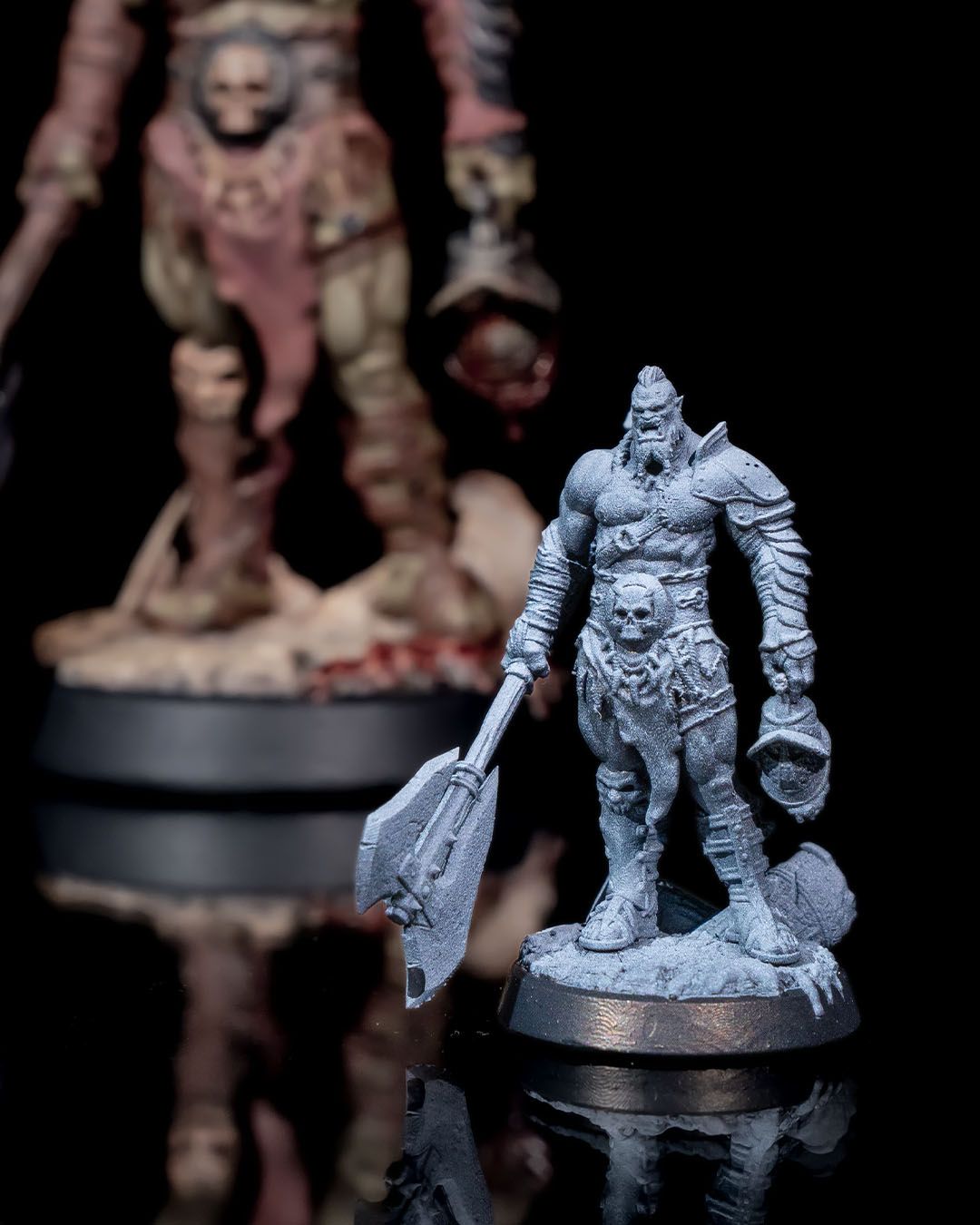 Savage Orc Warlord Miniature