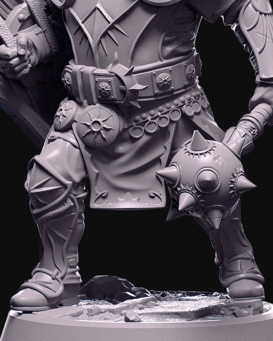 Lion Paladin Miniature – 75mm Scale – Detailed Resin Figure