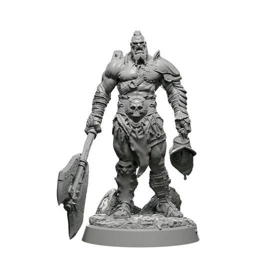 Savage Orc Warlord Miniature