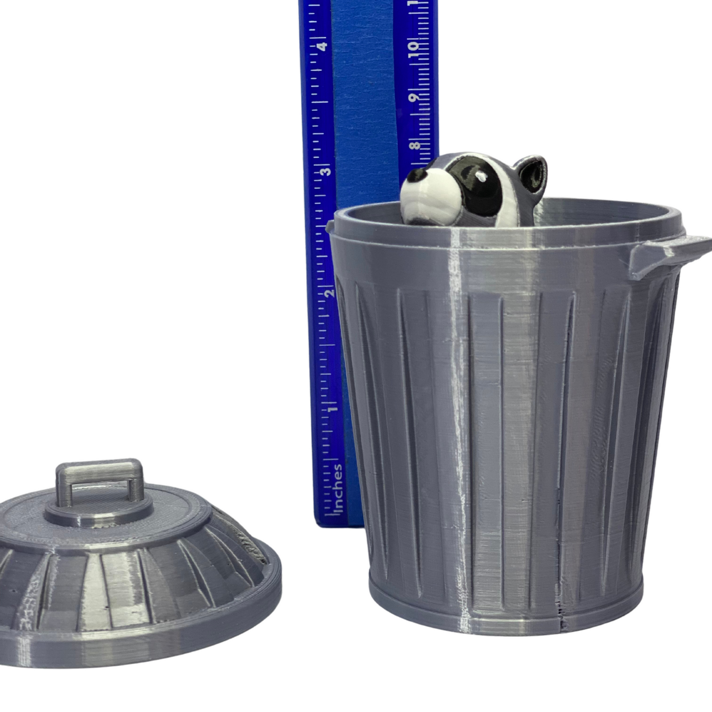 Articulated Raccoon with Trash Can | 3D Printed | Flexible Toy | Collectible