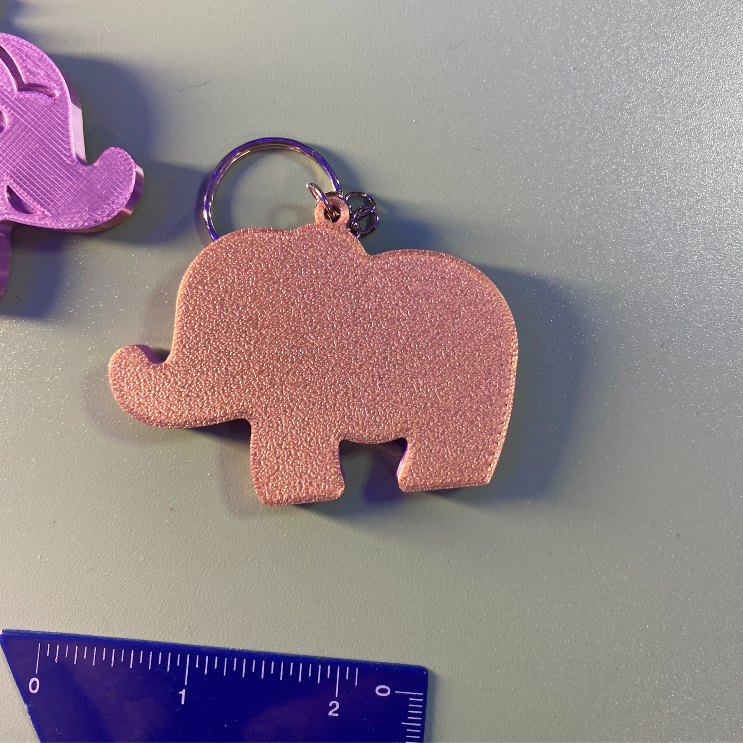 3D Printed Elephant Keychains (Set of 2) - Decorative and Unique Design