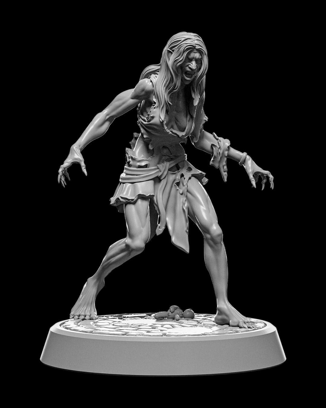 Vampire Spawn Miniature – 32mm Scale for Tabletop RPGs