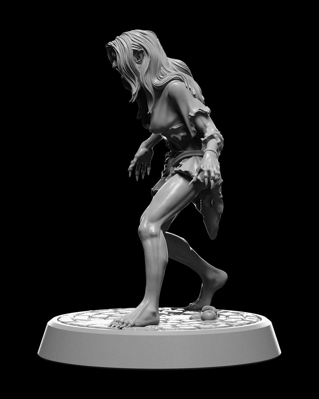 Vampire Spawn Miniature – 32mm Scale for Tabletop RPGs