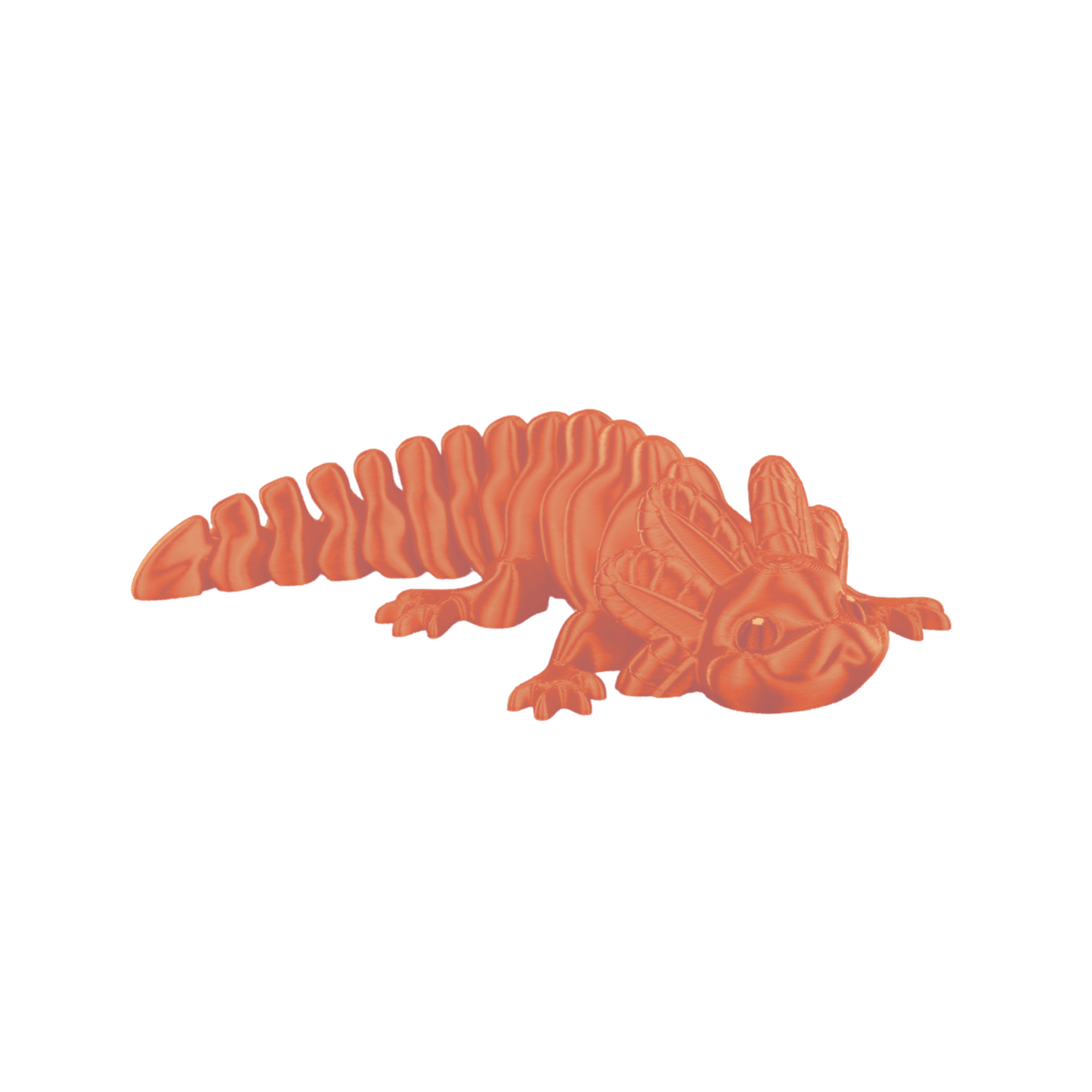 Articulated Axolotl 3D Printed Figure - Set of 2 - Flexible & Collectible Toy - Handmade Gift