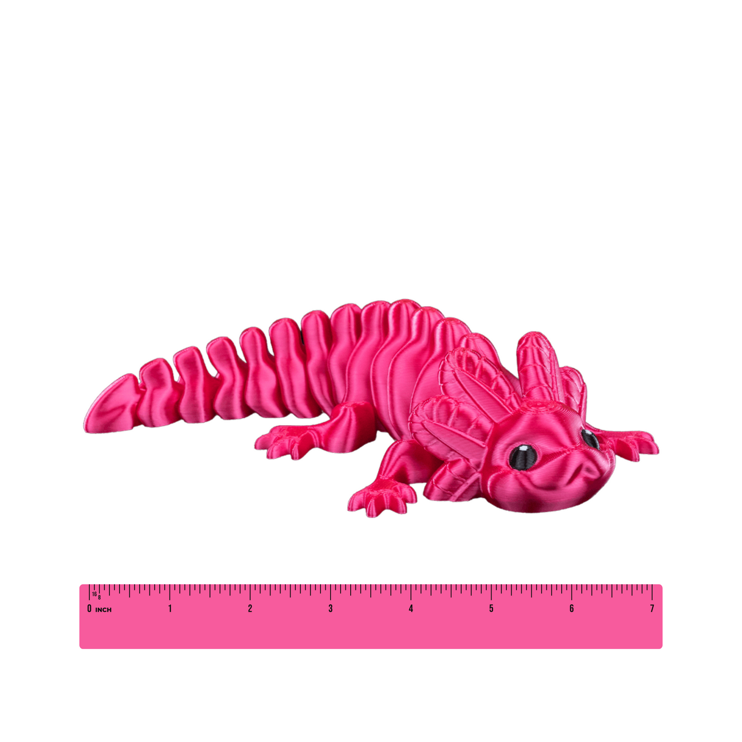 Articulated Axolotl 3D Printed Figure - Set of 2 - Flexible & Collectible Toy - Handmade Gift